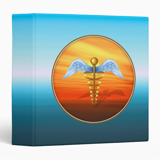 Caduceus 3 Ring Binder (Front/Spine)