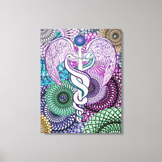 Caduceus Alchemy Canvas Print (Front)