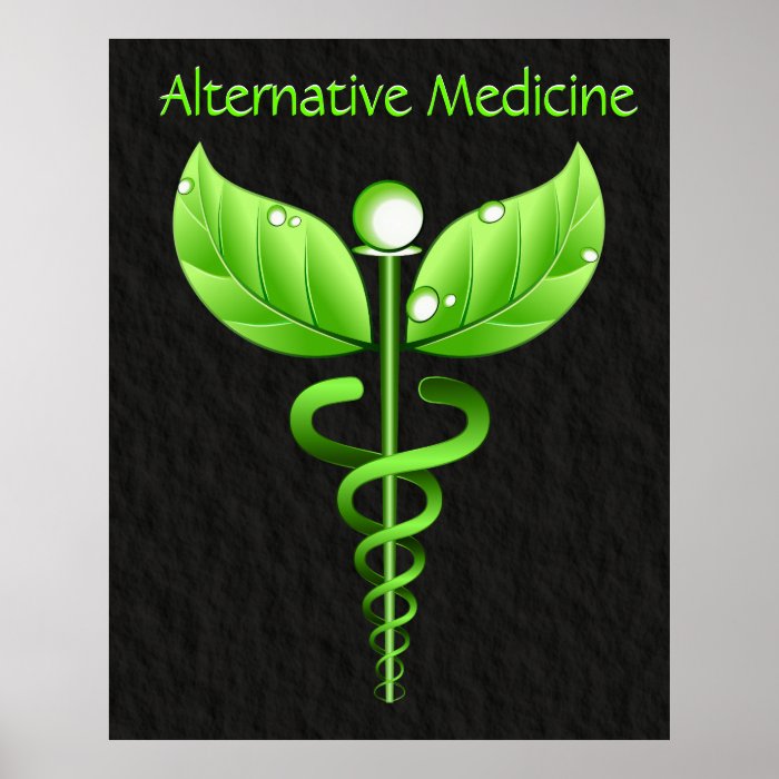Caduceus Alternative Medicine Poster Print