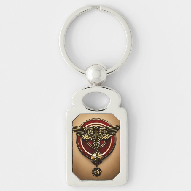 Caduceus, best thing to gift medical officers. keychain (Front)