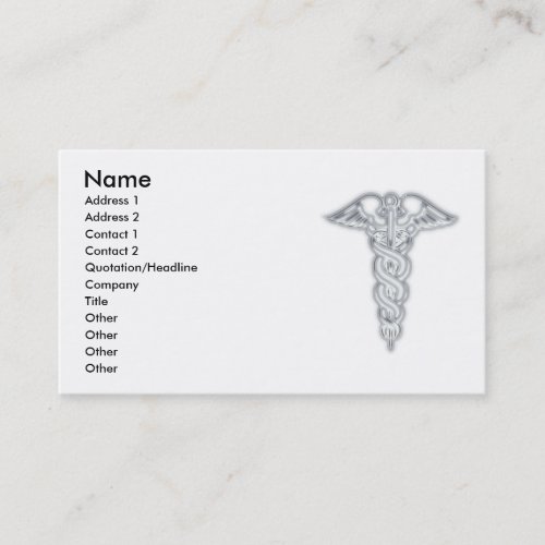 Caduceus Business Card Template
