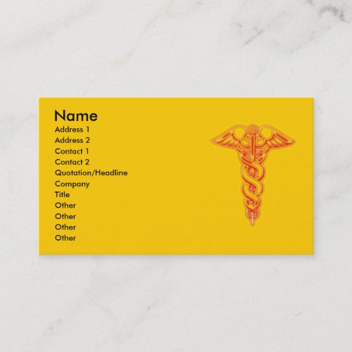 Caduceus Business Card Template