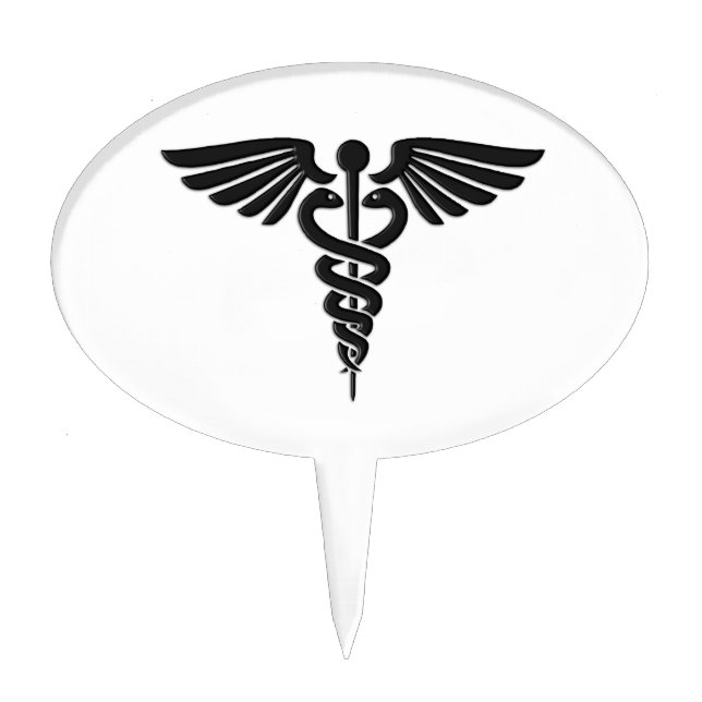 Caduceus Cake Topper (Front)