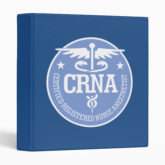 Caduceus CRNA gift ideas Binder (Front/Spine)