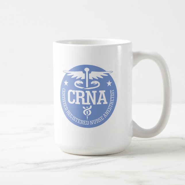Caduceus CRNA gift ideas Coffee Mug (Right)