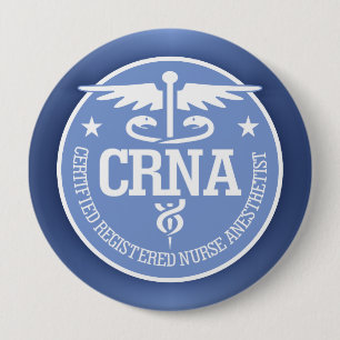 Caduceus CRNA gift ideas Pinback Button