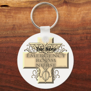 Caduceus Cross ER Nurse Keychain