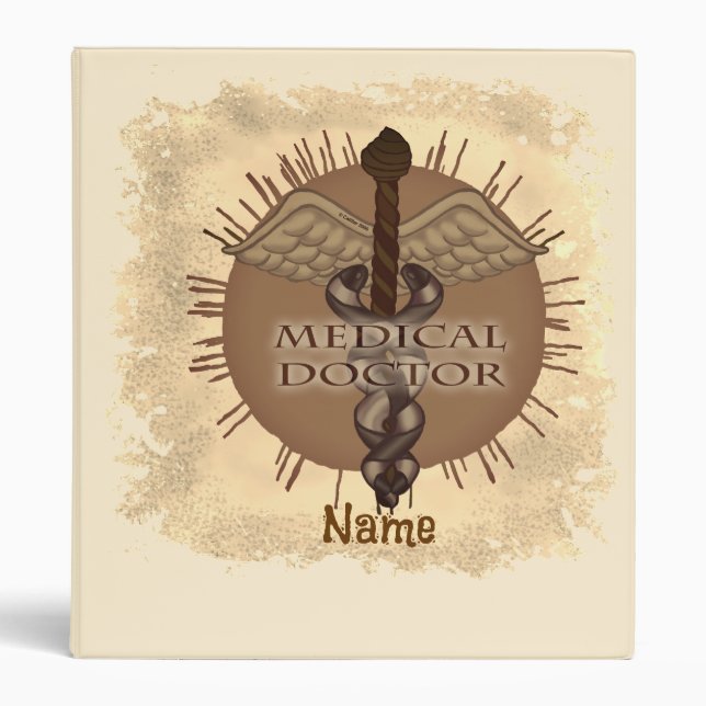 Caduceus doctor  3 ring binder (Front)
