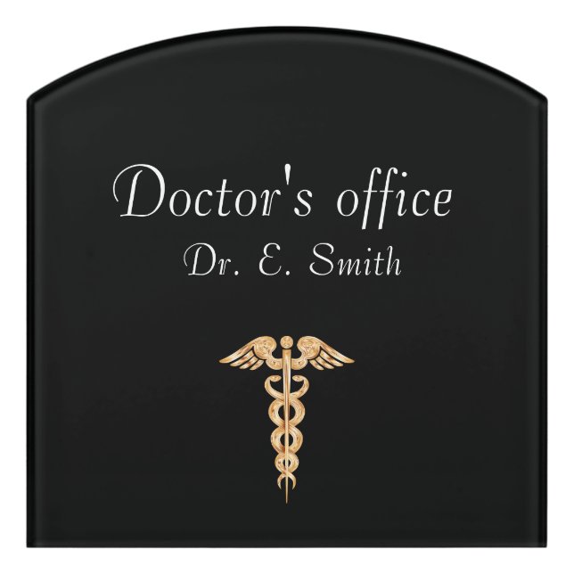 Caduceus Door Sign (Contour Front)