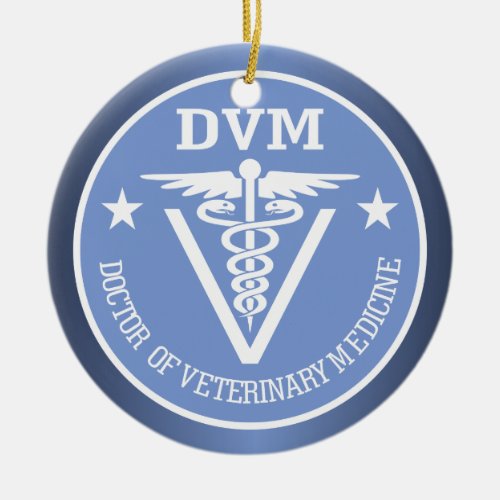 Caduceus DVM 2 Ceramic Ornament