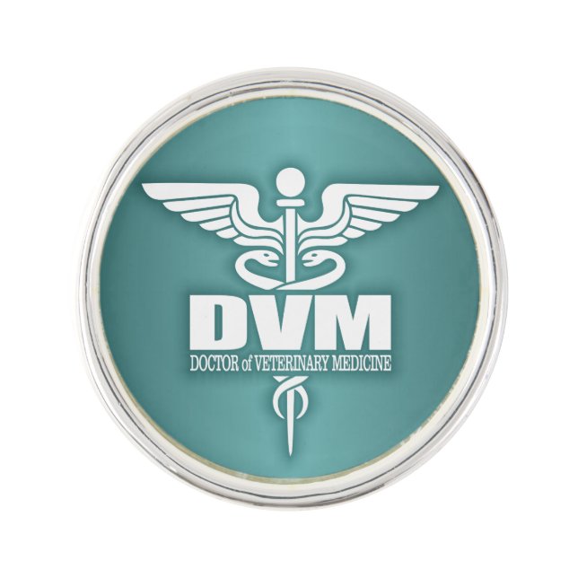 Caduceus DVM 3 Lapel Pin (Front)