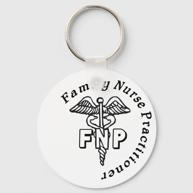 CADUCEUS FNP FAMILY NURSE PRACTITIONER KEYCHAIN | Zazzle