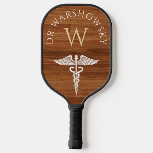 Caduceus  Gift for Doctors Nurse Medical Field  Pickleball Paddle