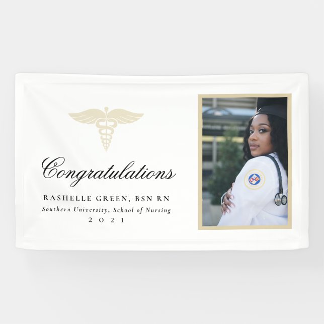 Caduceus Graduation Banner (Horizontal)