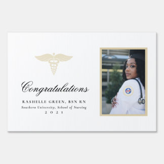 Caduceus Graduation Yard Sign
