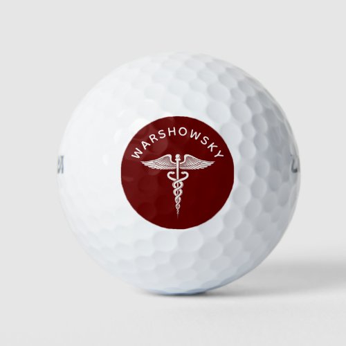 Caduceus  Health Care Medical Snake Staff Golf Balls