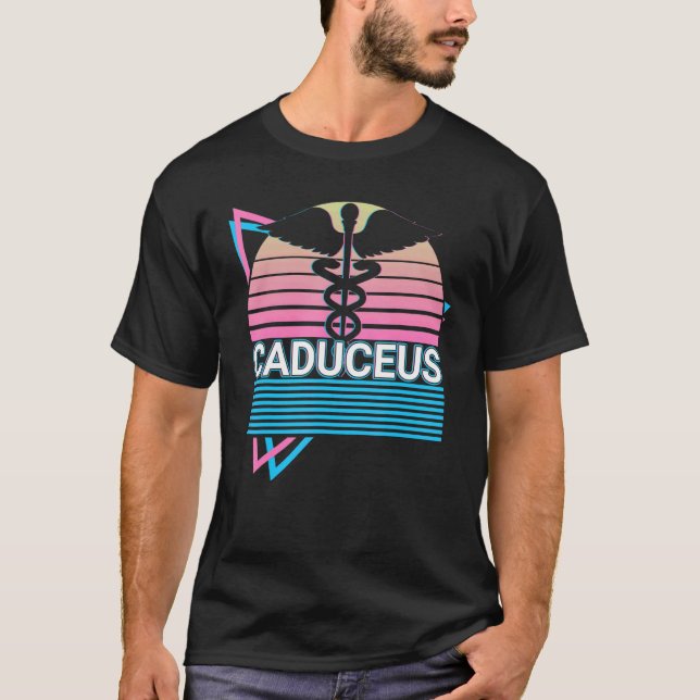 Caduceus Heralds Wand Staff Of Hermes Hermeticism  T-Shirt (Front)