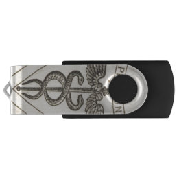 Caduceus in Shield Flash Drive
