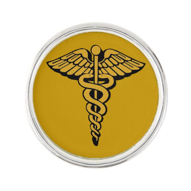 Caduceus Lapel Pin (Front)