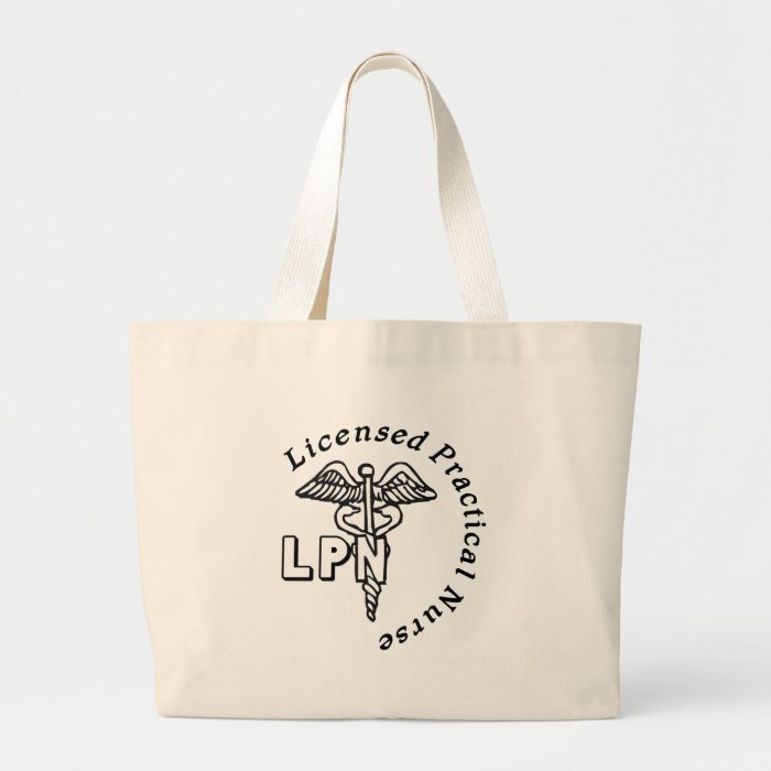 CADUCEUS LPN LOGO LICENSED PRACTICAL NURSE CANVAS BAGS