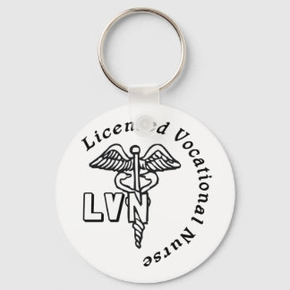 CADUCEUS LVN LOGO LICENSED VOCATIONAL NURSE KEYCHAIN