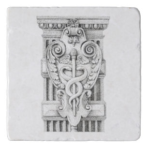 CADUCEUS Marble Trivet