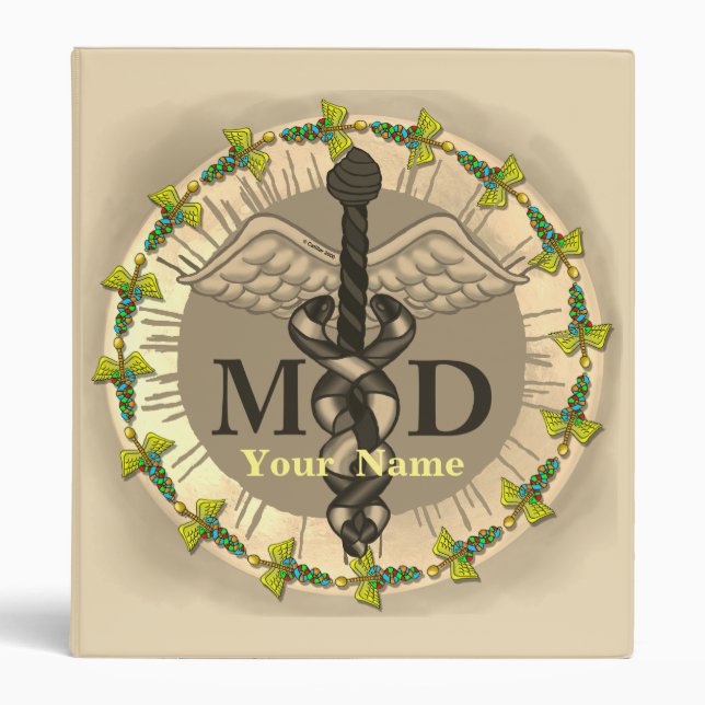 Caduceus  MD Doctor binder (Front)