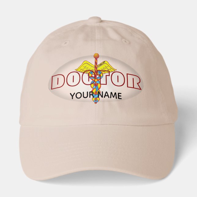 Caduceus MD doctor  Hat (Front)