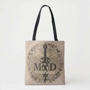Caduceus MD Doctor tote bag