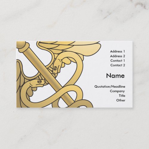 caduceus medical business card design
