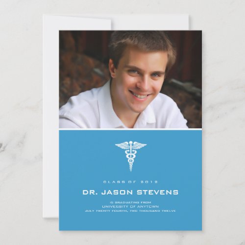 Caduceus Medical Graduation Invitation