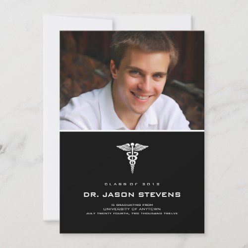 Caduceus Medical Graduation Invitation