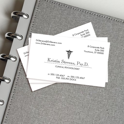 Customizable Caduceus Medical Professional Nurse or Doctor Business Card