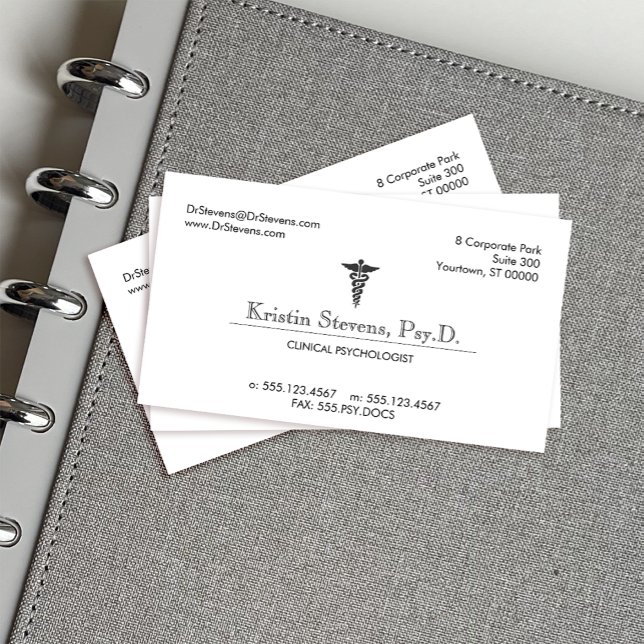 Caduceus Medical Professional Nurse or Doctor Business Card (Creator Uploaded)