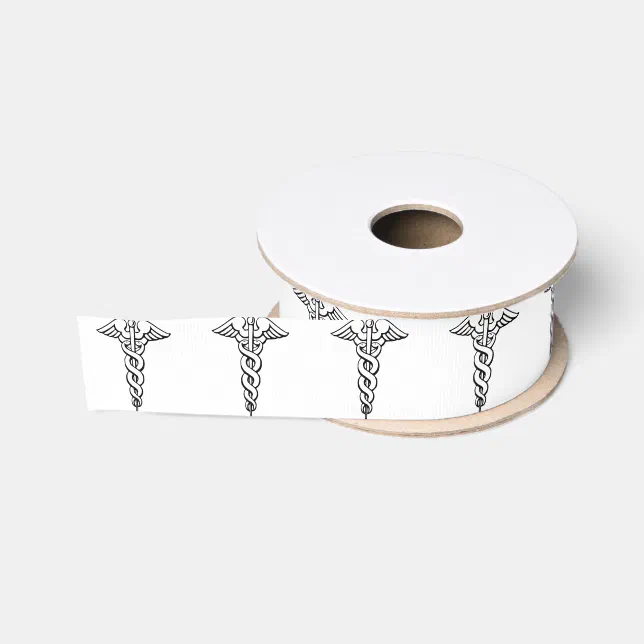 Caduceus Medical Symbol Grosgrain Ribbon | Zazzle
