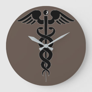 caduceus-medical-symbol-medical-logo large clock