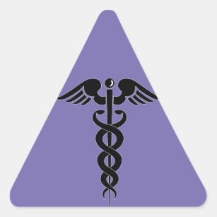 caduceus-medical-symbol-medical-logo triangle sticker