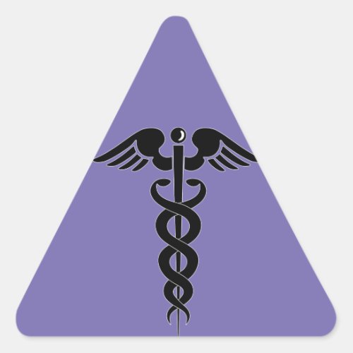 caduceus_medical_symbol_medical_logo triangle sticker