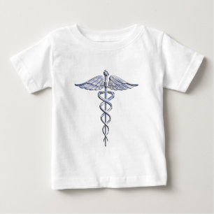 Caduceus Medical Symbol on Black Baby T-Shirt