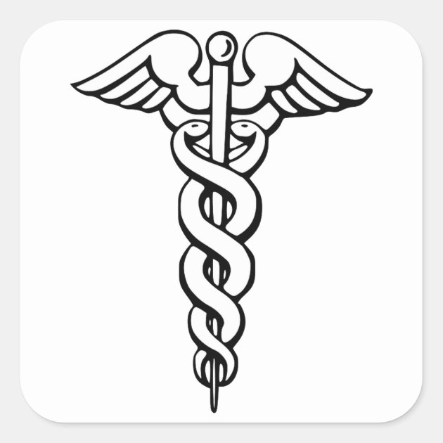 Caduceus health symbol Asclepius's Wand icon black color in circle round  7111242 Vector Art at Vecteezy
