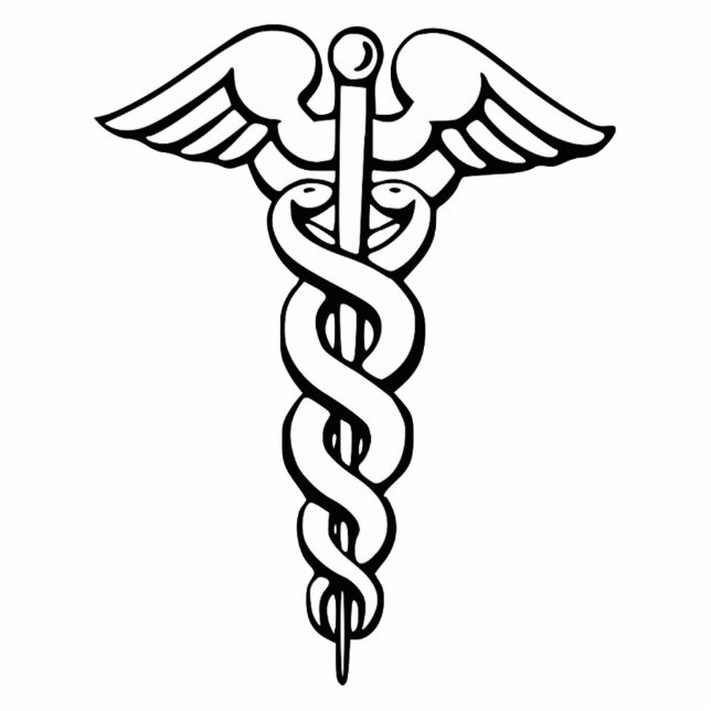 Caduceus Medical Symbol Statuette (Front)