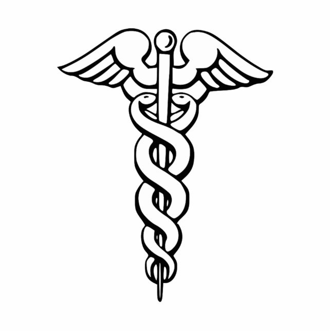 Caduceus Medical Symbol Statuette (Front)