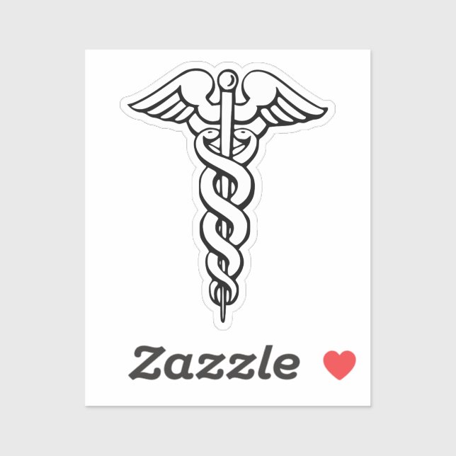 Caduceus Medical Symbol Sticker (Sheet)