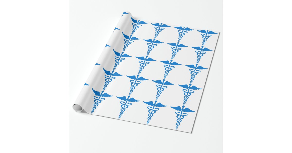Caduceus Medical Wrapping Paper Zazzle