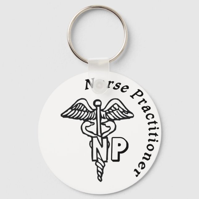 CADUCEUS NP LOGO NURSE PRACTITIONER KEYCHAIN (Front)