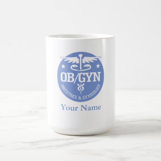 Caduceus OBGYN gift ideas Coffee Mug (Center)