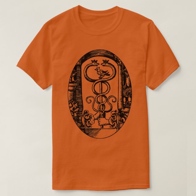 Caduceus of Hermes Thoth T-Shirt (Design Front)