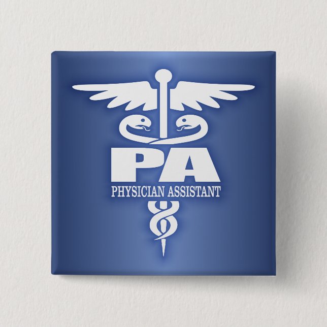 Caduceus PA Pinback Button (Front)