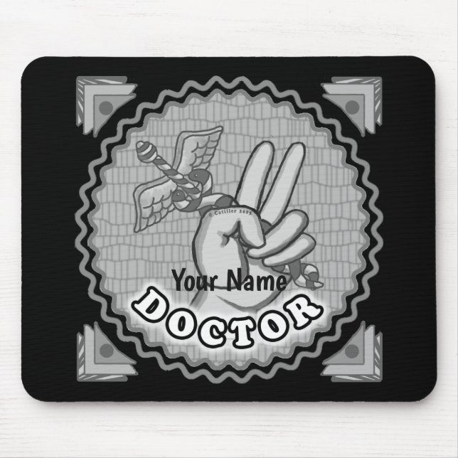 Caduceus peace doctor  mouse pad (Front)