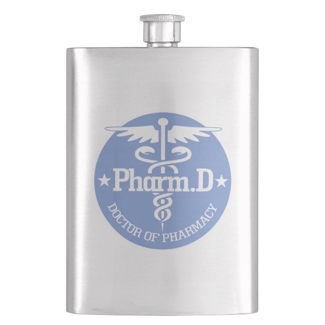 Caduceus PharmD 2 Flask (Front)